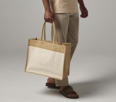 COTTON POCKET NATURAL STARCHED JUTE SHOPPER W480 21Z.WM.739
