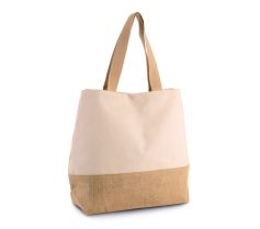 SAC SHOPPING EN TOILES DE COTON ET JUTE KI0235 21Z.KI.749