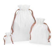 COTTON GIFT BAG WITH RIBBON DRAWSTRING W121 L 21W.WM.802