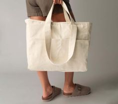 DOUBLE HANDLE CARGO POCKET TOTE W604 21Z.WM.806