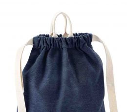 Sznurkowy plecak z jeansu BAGBASE®