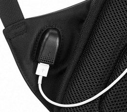 Bezpieczny plecak komputerowy QUADRA® z gniazdem USB