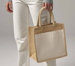 Torba z krochmalonej juty z kieszenią z bawełny WESTFORD MILL®