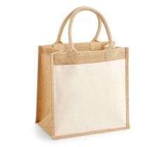 COTTON POCKET JUTE MIDI TOTE W426 21Z.WM.584