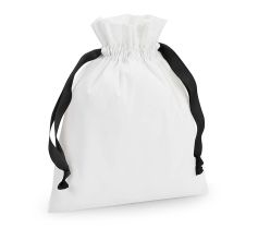 COTTON GIFT BAG WITH RIBBON DRAWSTRING W121 M 21W.WM.801