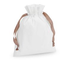 COTTON GIFT BAG WITH RIBBON DRAWSTRING W121 M 21W.WM.801