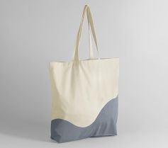 ORGANIC COTTON WAVE PRINT MAXI TOTE W235 21Z.WM.804