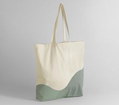 ORGANIC COTTON WAVE PRINT MAXI TOTE W235 21Z.WM.804