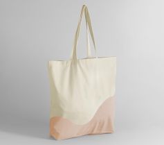 ORGANIC COTTON WAVE PRINT MAXI TOTE W235 21Z.WM.804