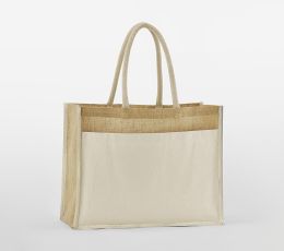 Duża torba z krochmalonej juty z kieszenią z bawełny WESTFORD MILL®